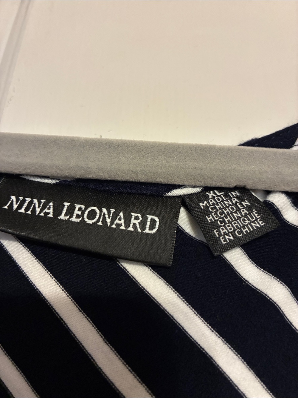 Nina Leonard Black and White Striped Sleeveless Maxi Dress - Picture 2 of 5